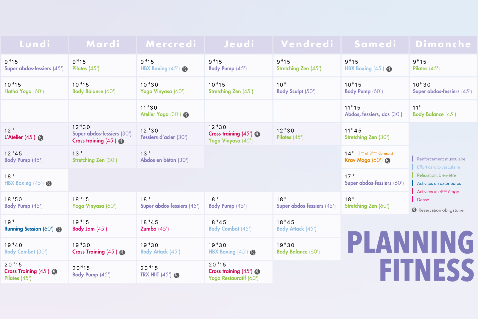 planning fitness